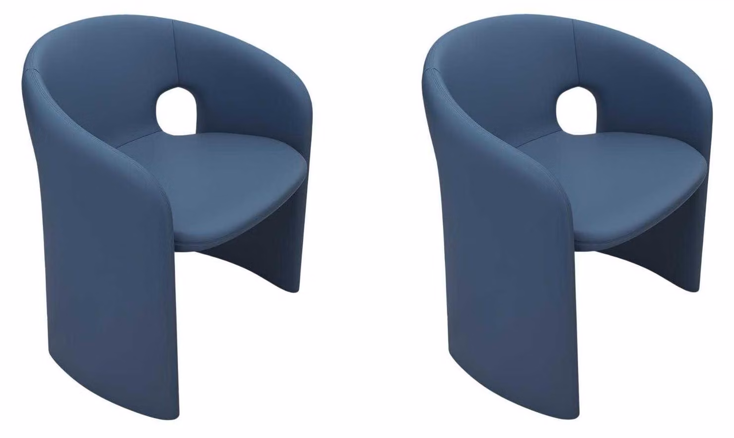 Blaue Esszimmerstühle Designer 2x Küchenstühle Polster Sitzstühle