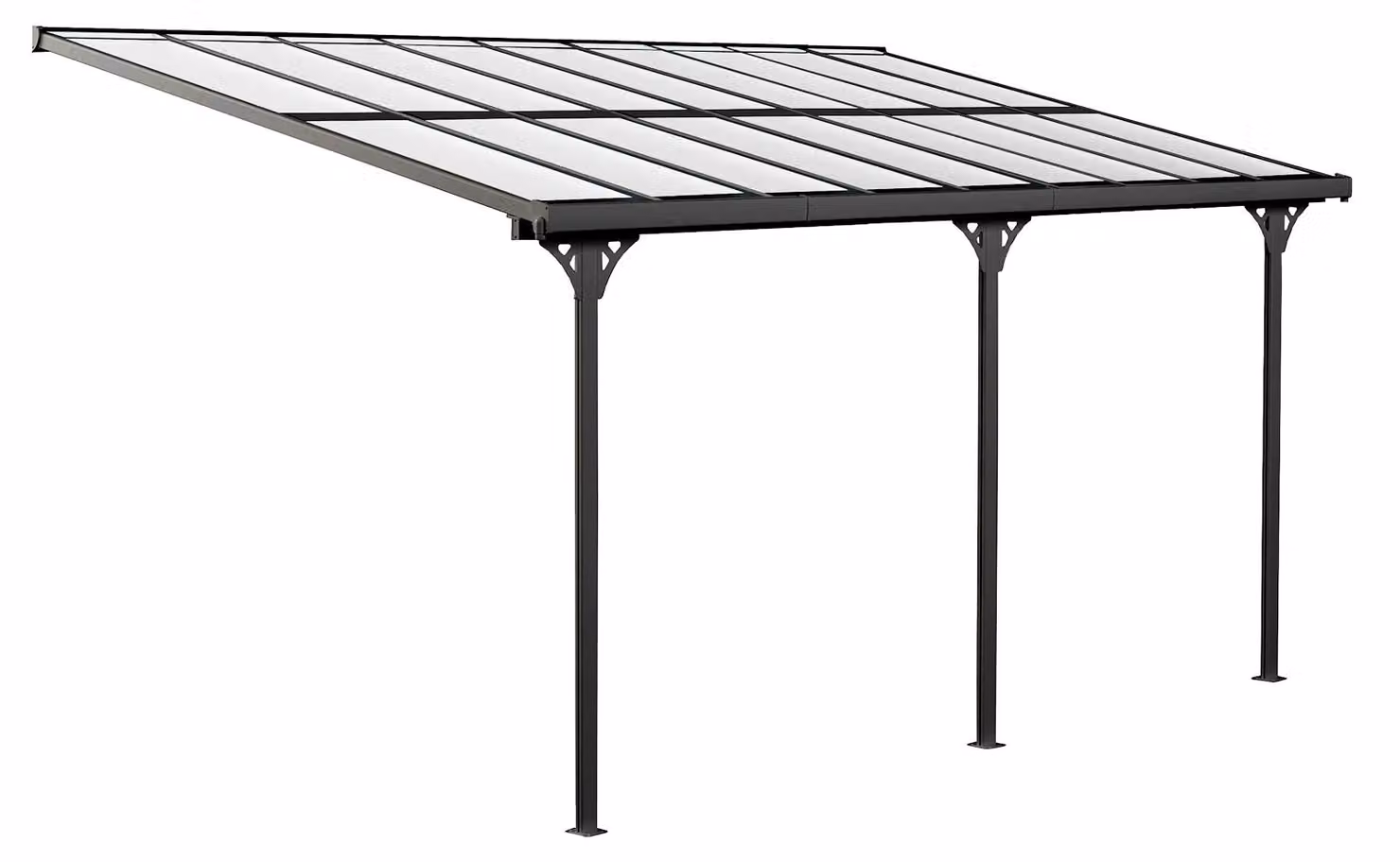 Copertura per terrazza in alluminio Westmann Bruce 556, nera, 300x556x270 cm