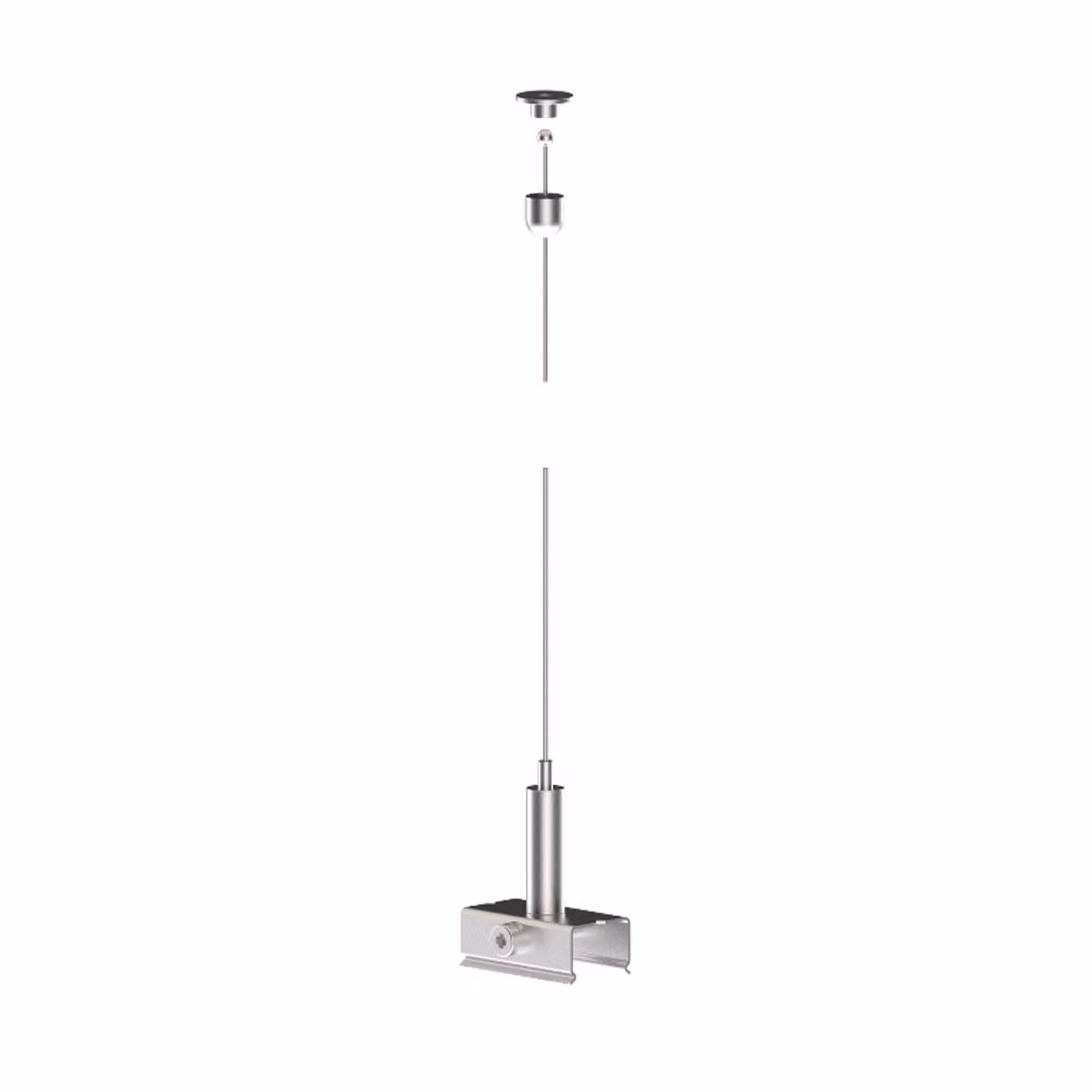 BRUMBERG Sospensione a fune ONETRACK, 500 cm, chiusura rapida Seilabhängung ONETRACK, Alluminio / Grigio / Zincato, Metallo