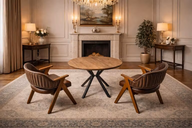 Tavolo con 2 sedie, stile moderno, colore marrone, nuovo, comodo e confortevole