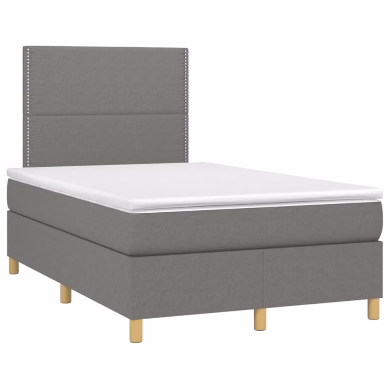 Maison Exclusive - Letto boxspring con materasso grigio scuro 120x190 cm Tessuto