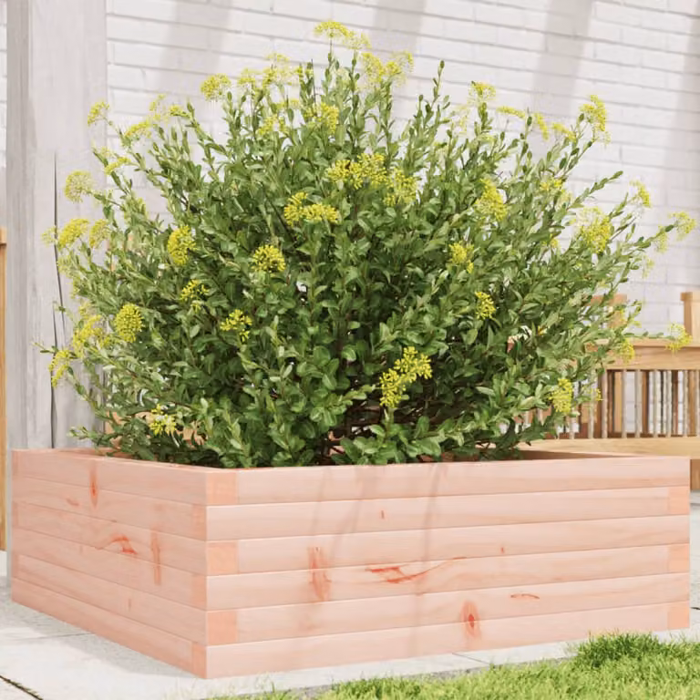 Fioriera da giardino vidaXL in legno di Douglas marrone L: 70 cm, P: 70 cm, H: 23 cm