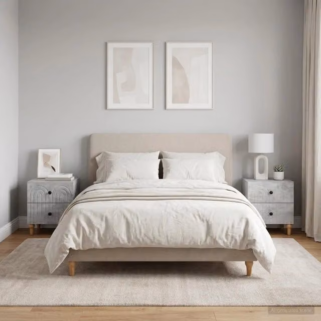 Set di 2 Armadi da Notte Moderni vidaXL Grigio e Nero L/P/H: 43 x 34,5 x 48 cm