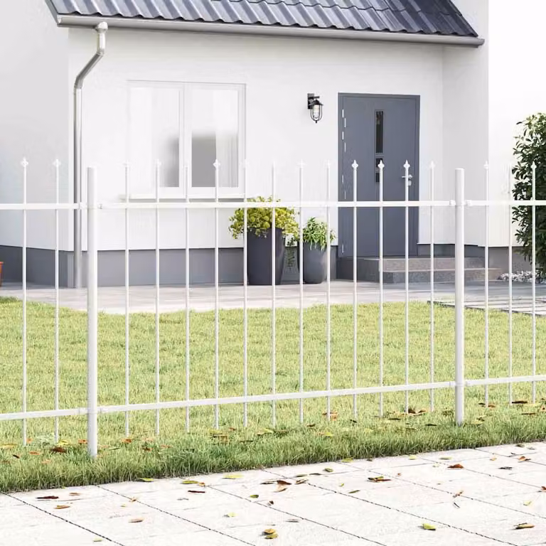 Maison Exclusive - Recinzione per giardino WOERDEN, 8 pezzi, 13,6 x 0,8 m, colore bianco