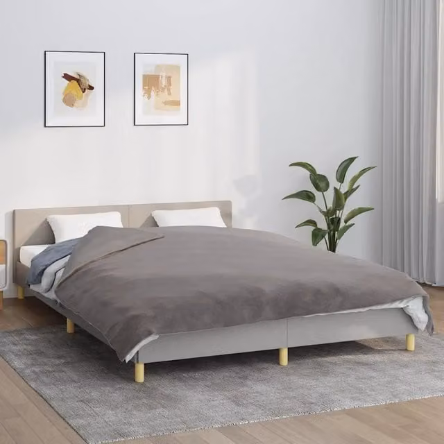 Coperta Ponderata vidaXL Grigia con Copertura Rimovibile in Microfibra L: 200 cm, P: 225 cm, Peso: 13 kg