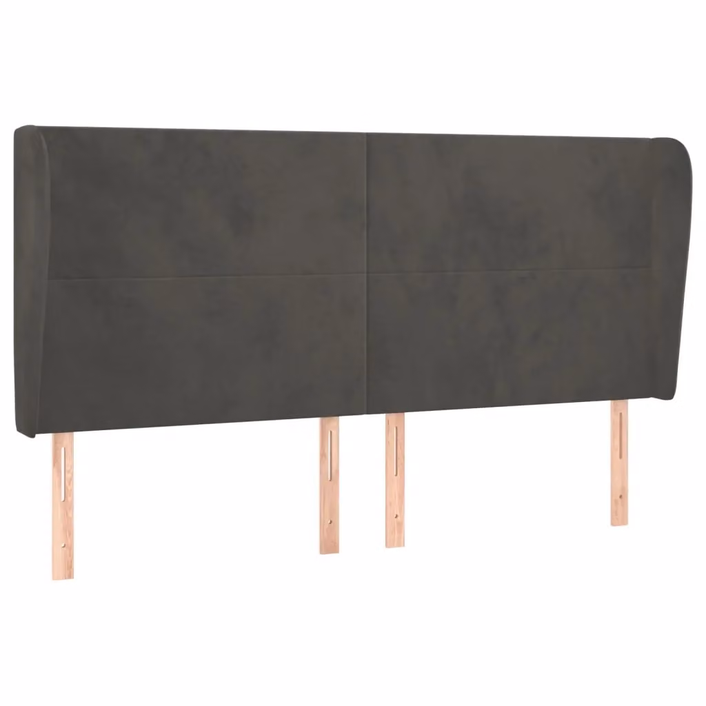 Testiera con Orecchie Design Mania in Velluto Grigio L: 183 cm, P: 23 cm, H: 118/128 cm – 2
