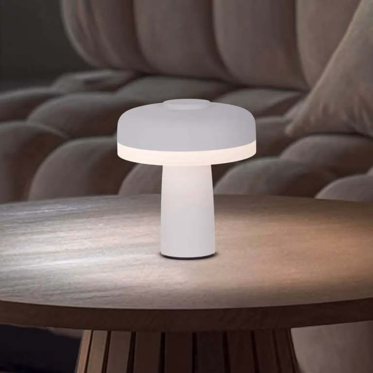 Näve Lampada da tavolo a LED Pilu, dimmerabile, Bianco / Opale, Soggiorno / Sala da pranzo, Metallo, Moderno, Lampada da tavolo LED