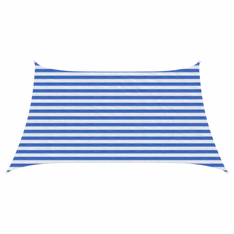 Telo Ombra Rettangolare vidaXL in HDPE Blu e Bianco 4 x 2 m