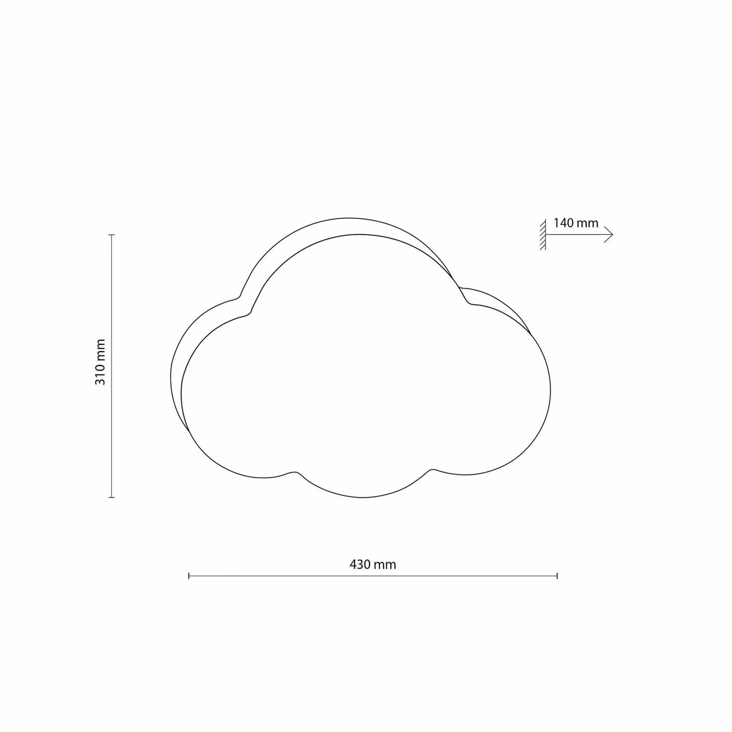 Plafoniera Cloud TK Lighting, dimmerabile, Violetto / Fucsia / Rosa, Cameretta, Tessuto / Stoffa / Seta, Giovanile, Plafoniera