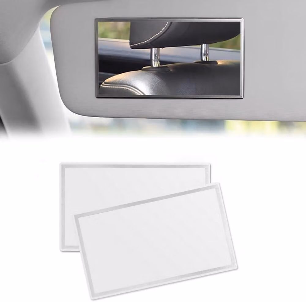 Specchietti per auto, adesivi, confezione da 2 pezzi, 15 cm, per parasole