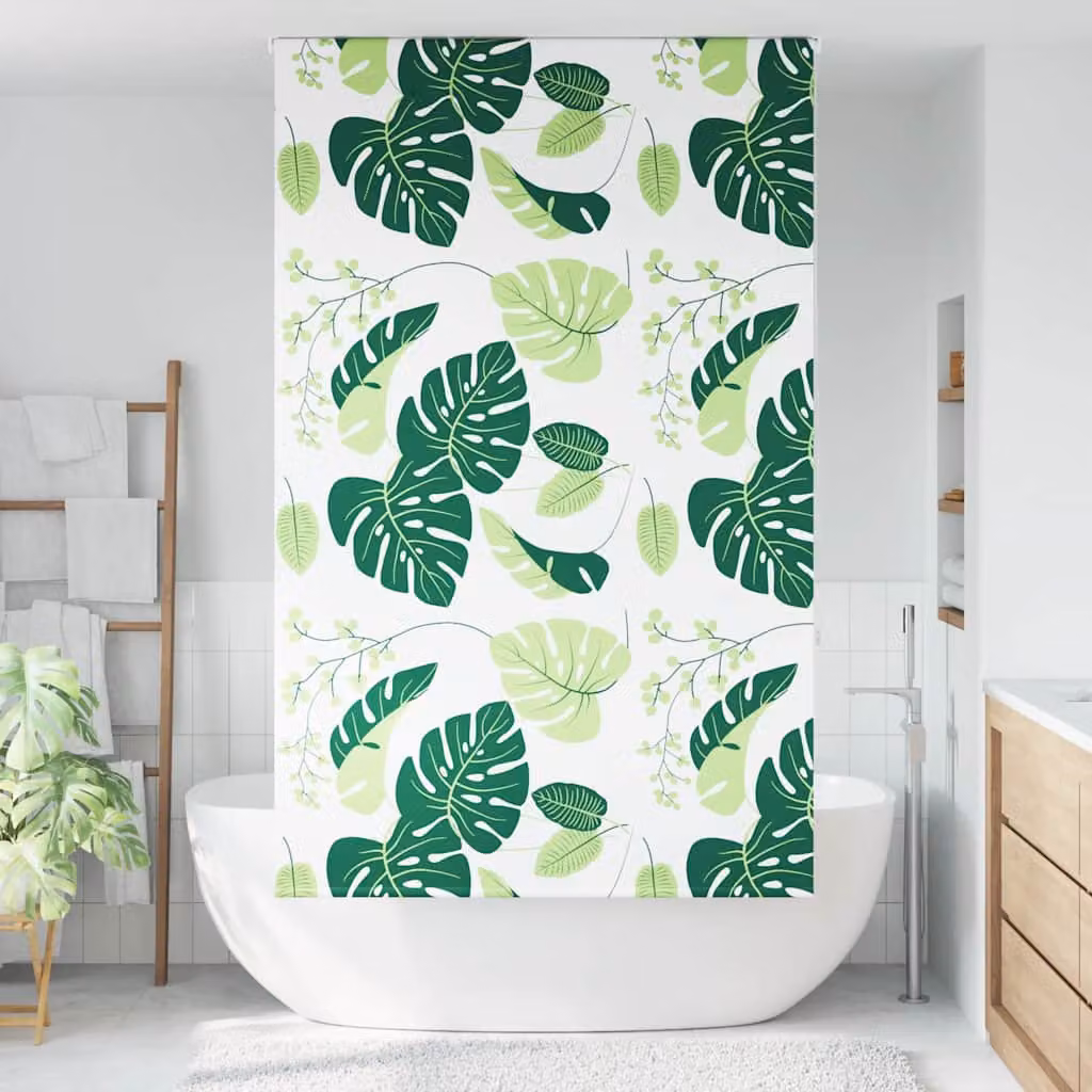 vidaXL Tenda a Rullo Doccia 130x240 cm Larghezza Tessuto 126 cm