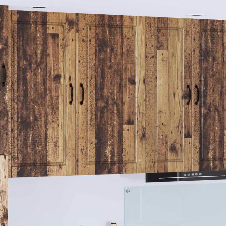 Armadietto a muro vidaXL PORTO in legno marrone con ante a battente e ripiani interni L/P/H: 50 x 31 x 100 cm