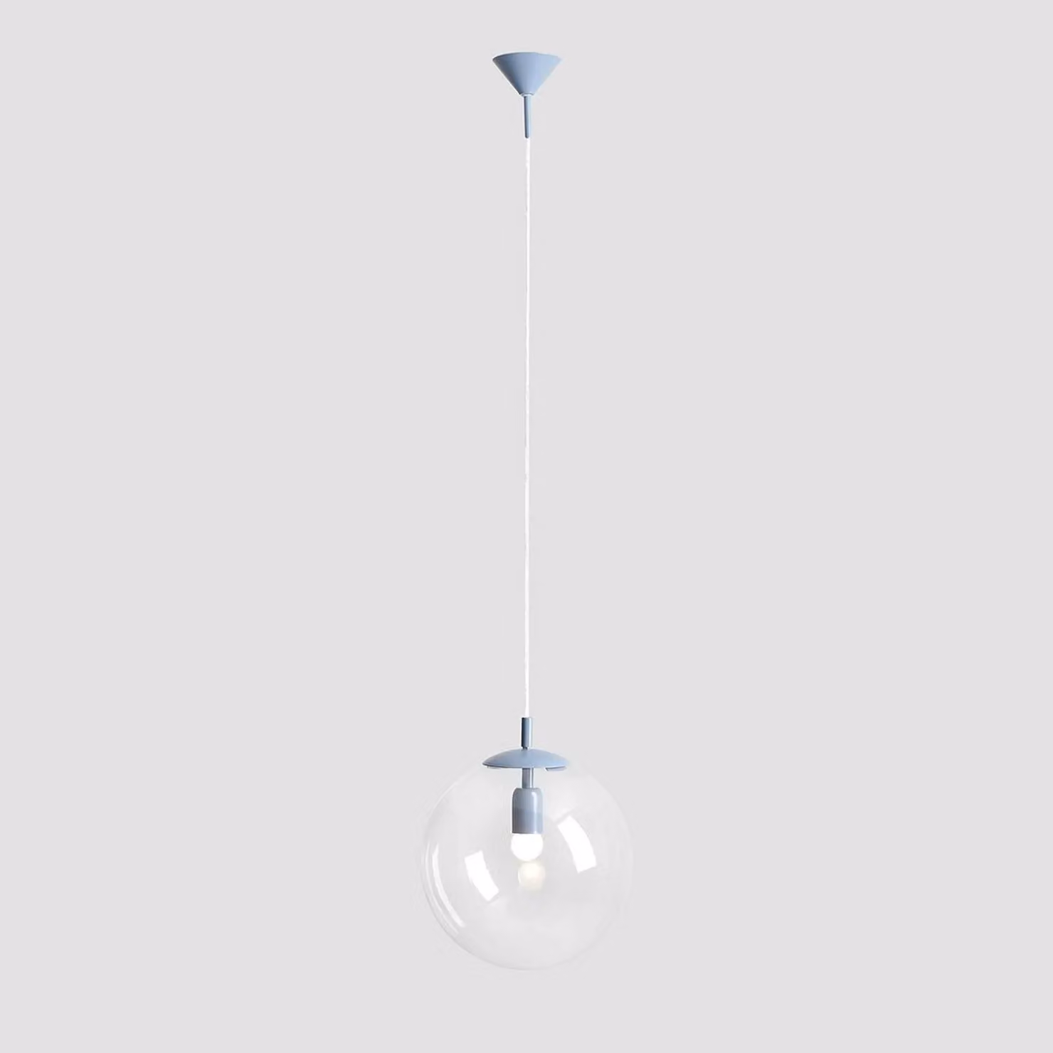 Lampada a sospensione in vetro Nohr ALDEX, dimmerabile, Blu, Soggiorno / Sala da pranzo, Vetro, Lampada a sospensione