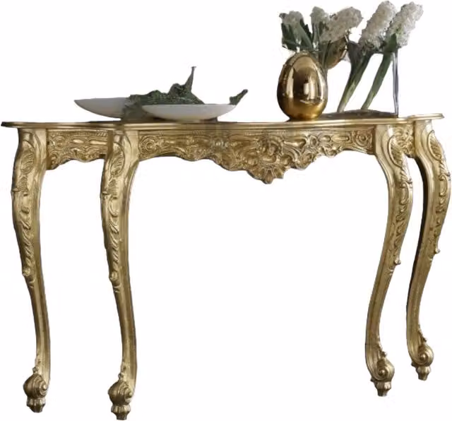 Consolle barocca in foglia oro Mobili 2G L/P/H: 145 x 39 x 86 cm – 1