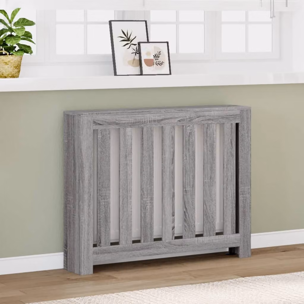 Copertura per radiatori vidaXL Sonoma grigio L 104 cm, P 20 cm, H 82 cm