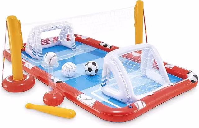 Piscina gonfiabile rettangolare Action Sports IPERBRIKO multicolore in PVC per bambini L: 325 cm, P: 267 cm, H: 48 cm