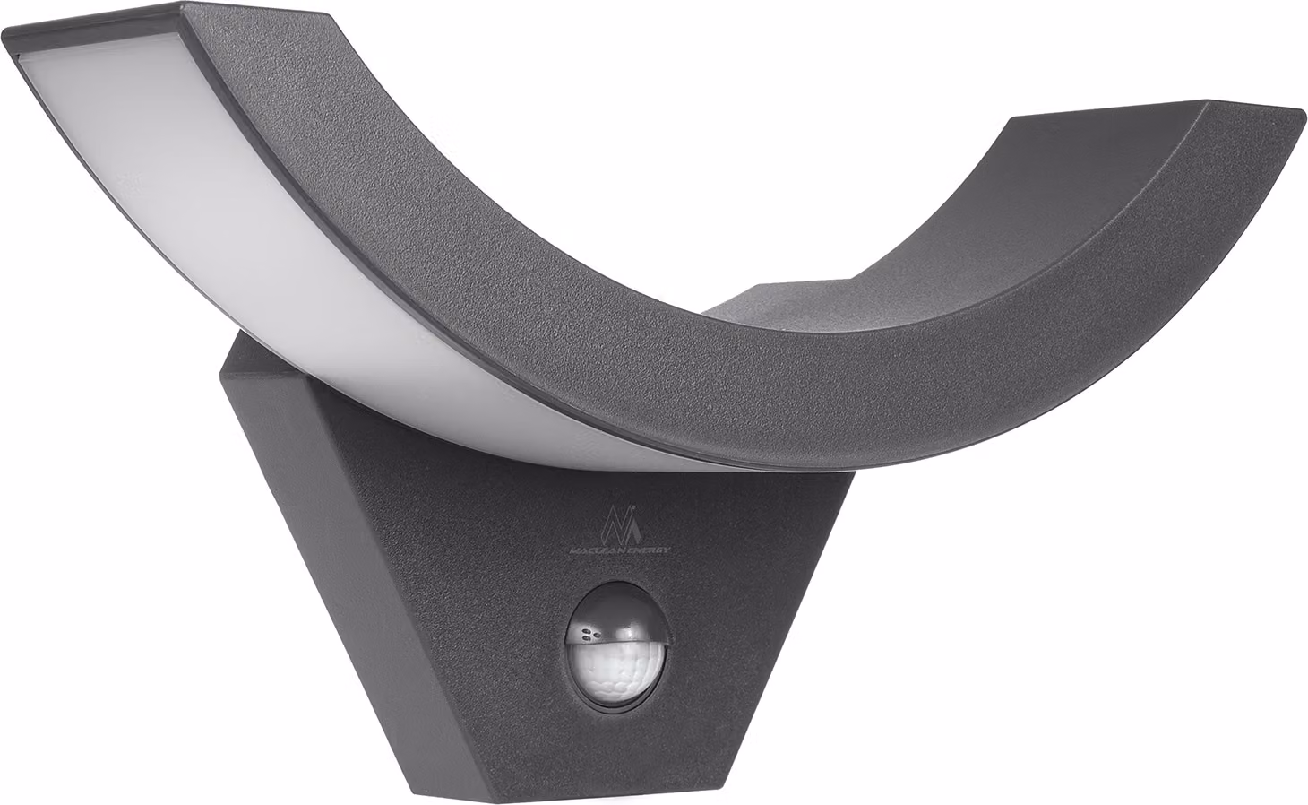 Lampada da parete a LED sensore di movimento sensore crepuscolare bianco neutro 4000K interno esterno grigio