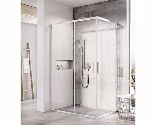 Un lato della cabina doccia RAVAK Blix Slim BLSRV2K-90 alu+trasparente X1XM70C00Z1