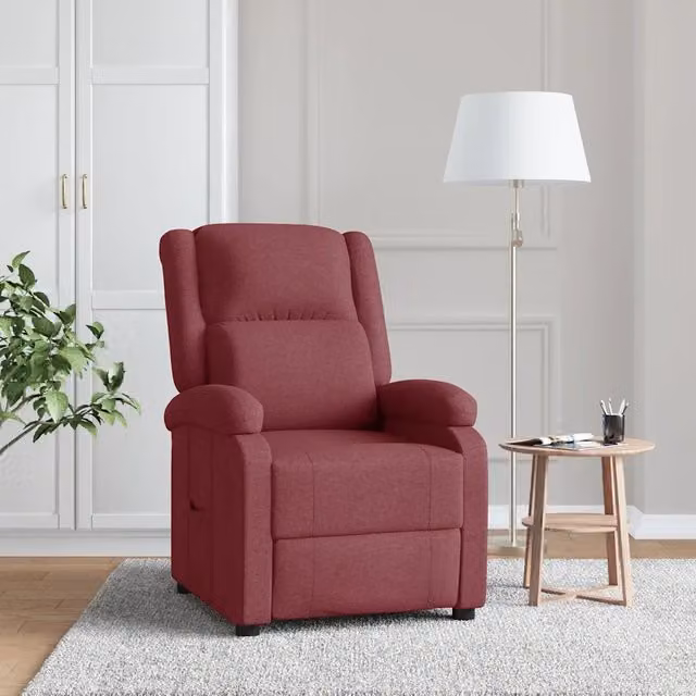 Poltrona Reclinabile in Tessuto Rosso Vino 342422