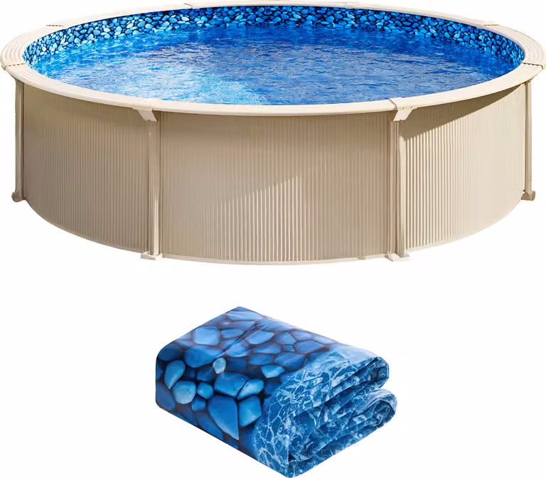 SucceBuy Liner per piscina rotondo sovrapposto da 30 piedi - adatto per piscine con pareti di altezza pari a 54 pollici
