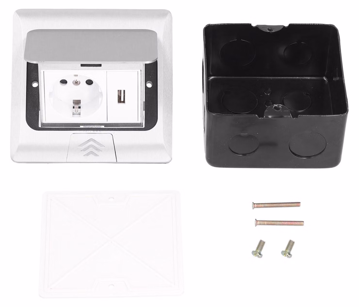 Prese a pavimento, prese a scomparsa, standard europeo, alimentazione USB, accessori, 250 V, 16 A