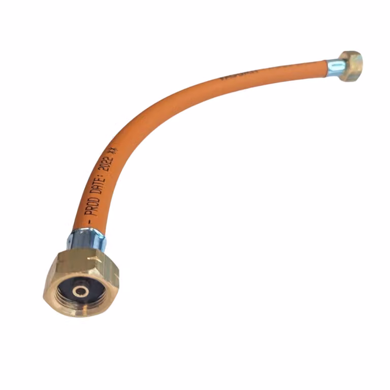 Tubo flessibile per gas propano-butano Zatechs ad alta pressione 0,4 m 20 bar Ø6,3 mm 2x combinato A 21,8 mm filettatura sinistrorsa Impianto a più bombole Termoventilatore a gas
