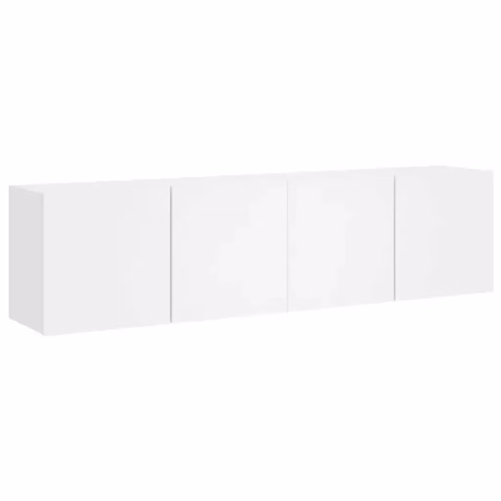 Set di 2 Mobili TV da Parete vidaXL Bianchi Moderni L: 80 cm, P: 30 cm, H: 41 cm – 2