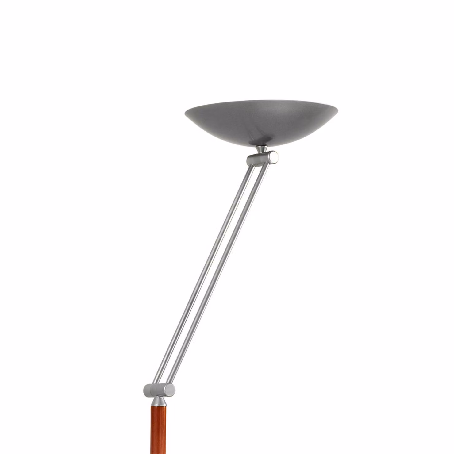 Aluminor Lampada da terra con luce lettura Lib V, dimmerabile, Legno scuro, Soggiorno / Sala da pranzo, Metallo, Moderno, Lampada LED da terra