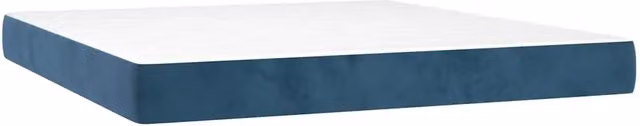 Materasso a Molle Insacchettate Rigidit¨¤ Media Blu Scuro 160x210x20 cm in Velluto