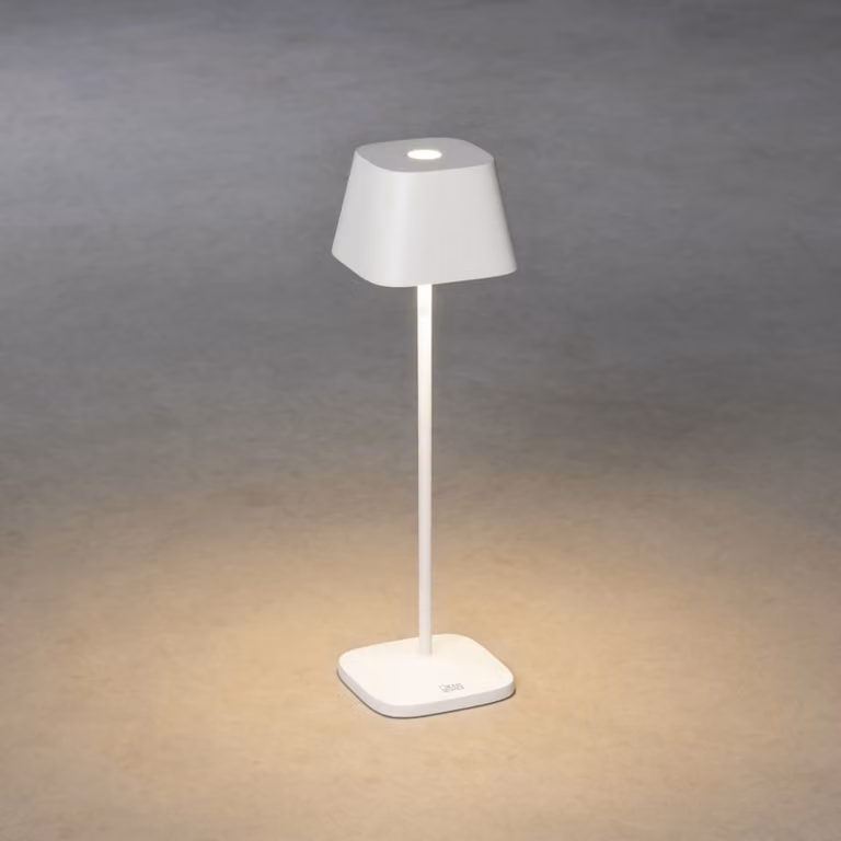 Lampada da tavolo a batteria Konstsmide Capri | bianca | Interno/Esterno | 7814-250