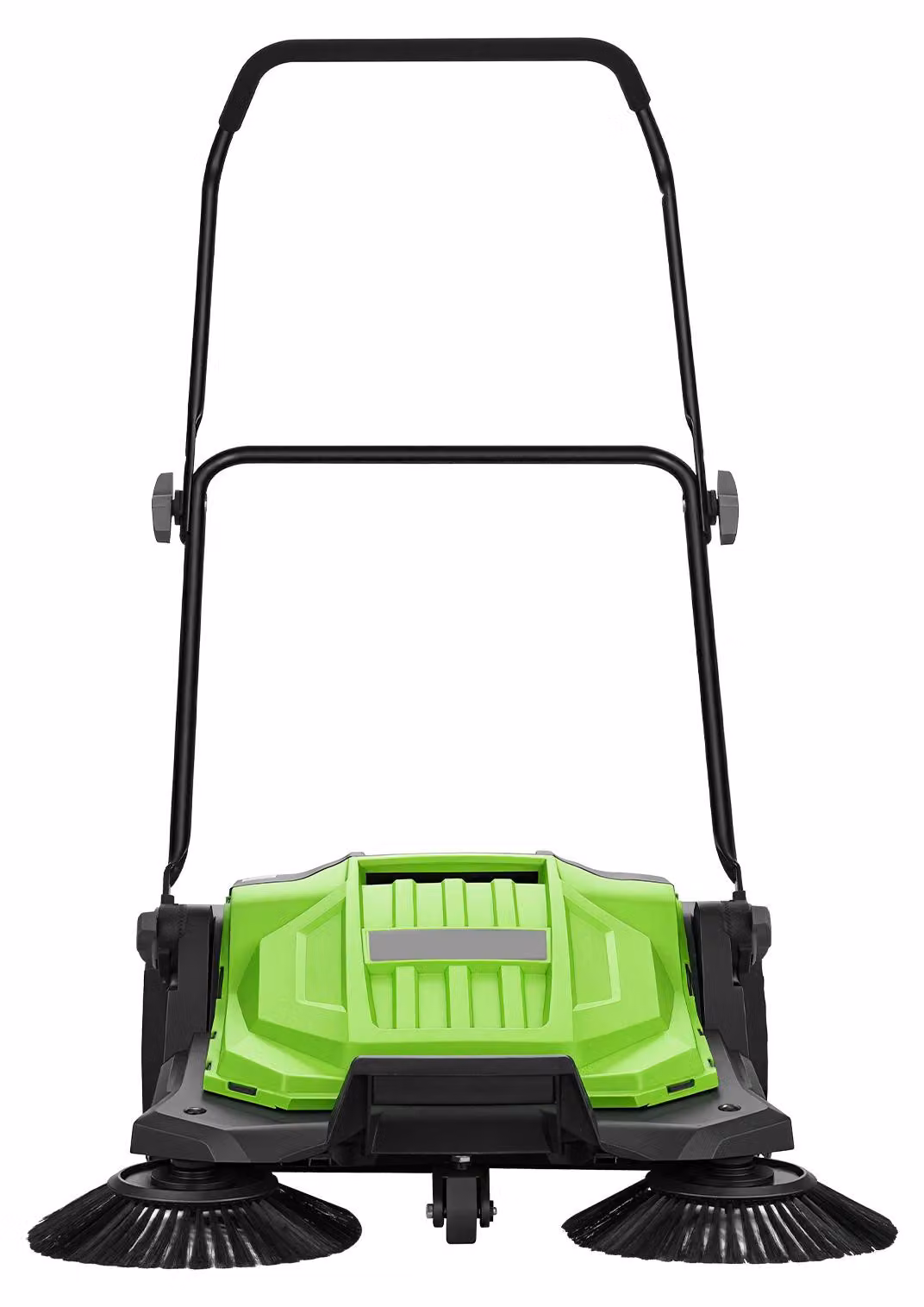 Aspirapolvere manuale per esterni con una larghezza di lavoro di 650 mm, un contenitore di raccolta da 18,9 litri e un manico pieghevole, ideale per la pulizia di cortili, vialetti, terrazze e garage, anche in aree verdi