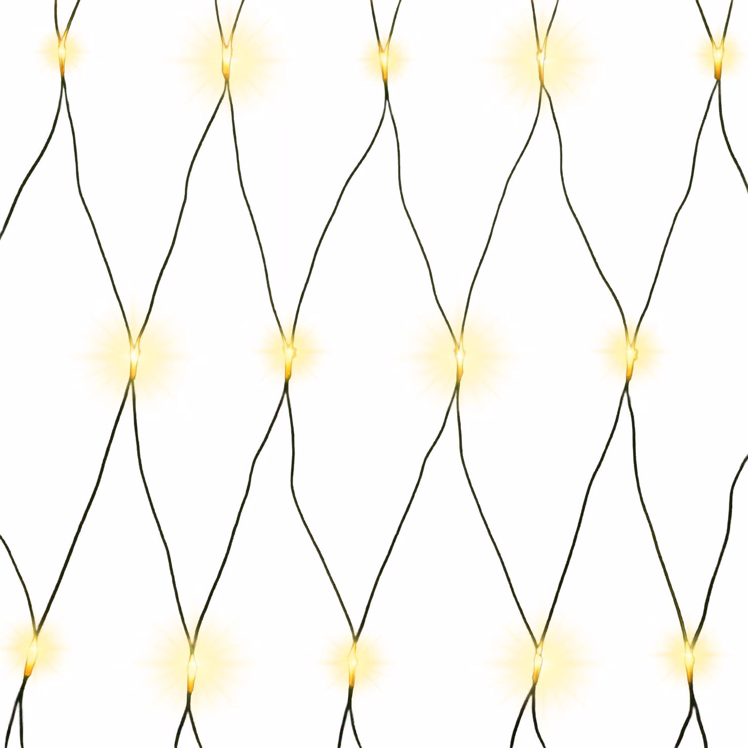 Rete luminosa a batteria 2x2 m 160 LED bianco caldo con funzione timer per uso interno ed esterno tutto l'anno