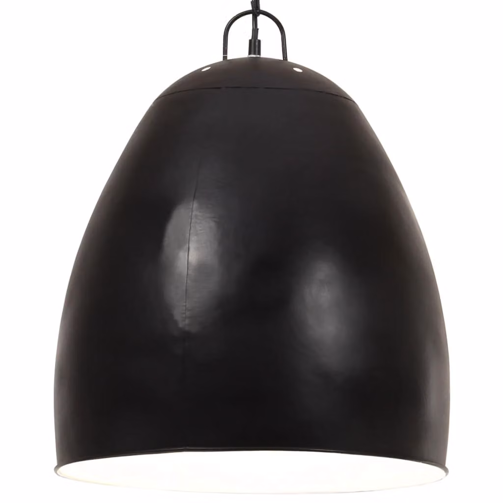 vidaXL Lampada a sospensione in stile industriale 25 W nero rotonda 42 cm E27