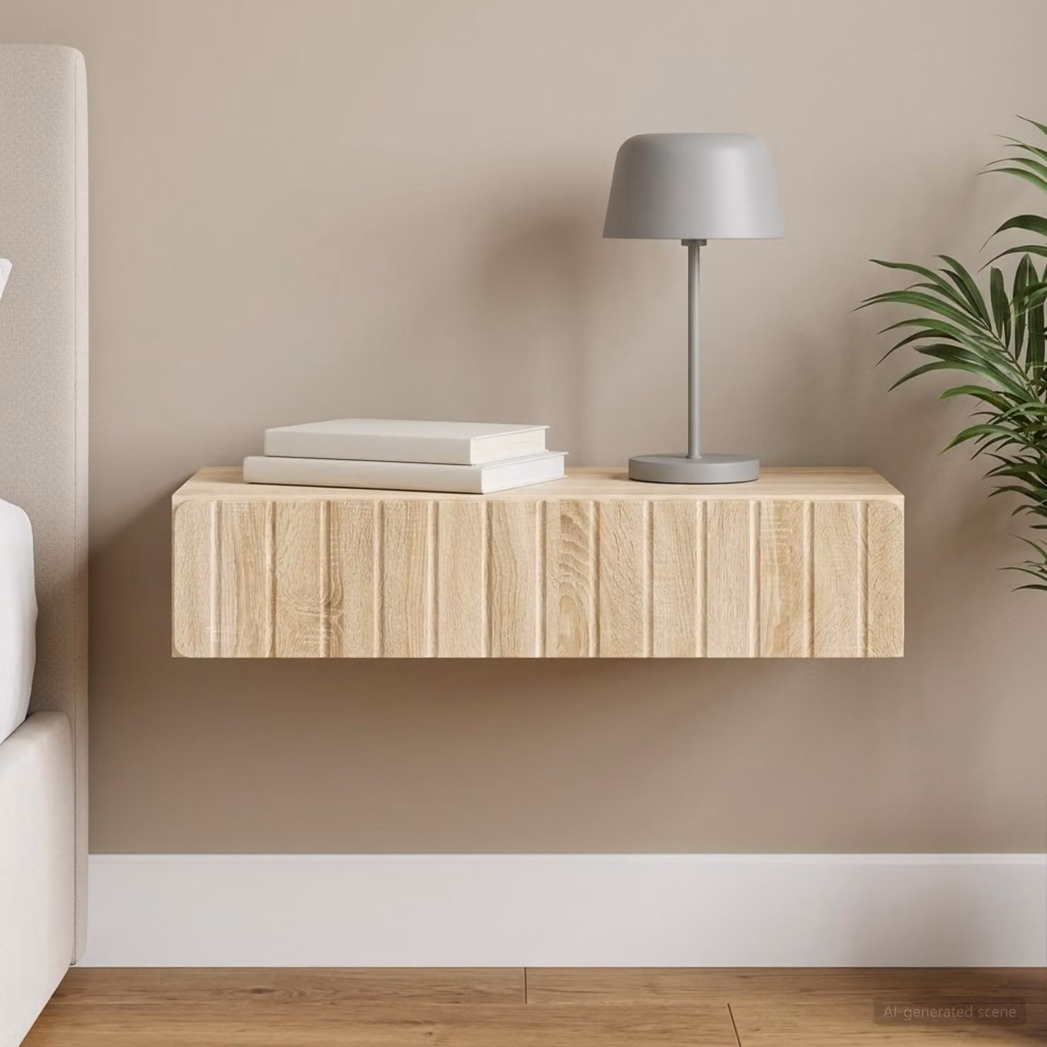vidaXL Tavolino da Parete Laterale in Rovere Sonoma, L 87,5 x P 34,5 x H 17 cm