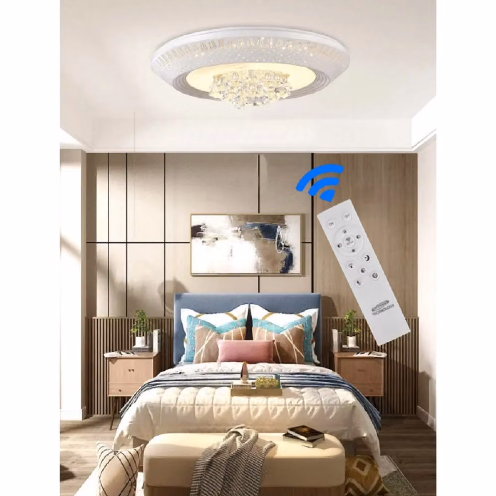 Plafoniera LED Mille Una Notte Trade Shop Traesio Bianca con Telecomando e Dimmerabile – 2