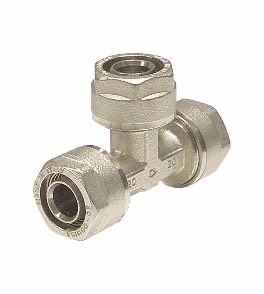 IDRO-BRIC Raccordo T Ridotto 20x16x20 mm per Multistrato a Stringere
