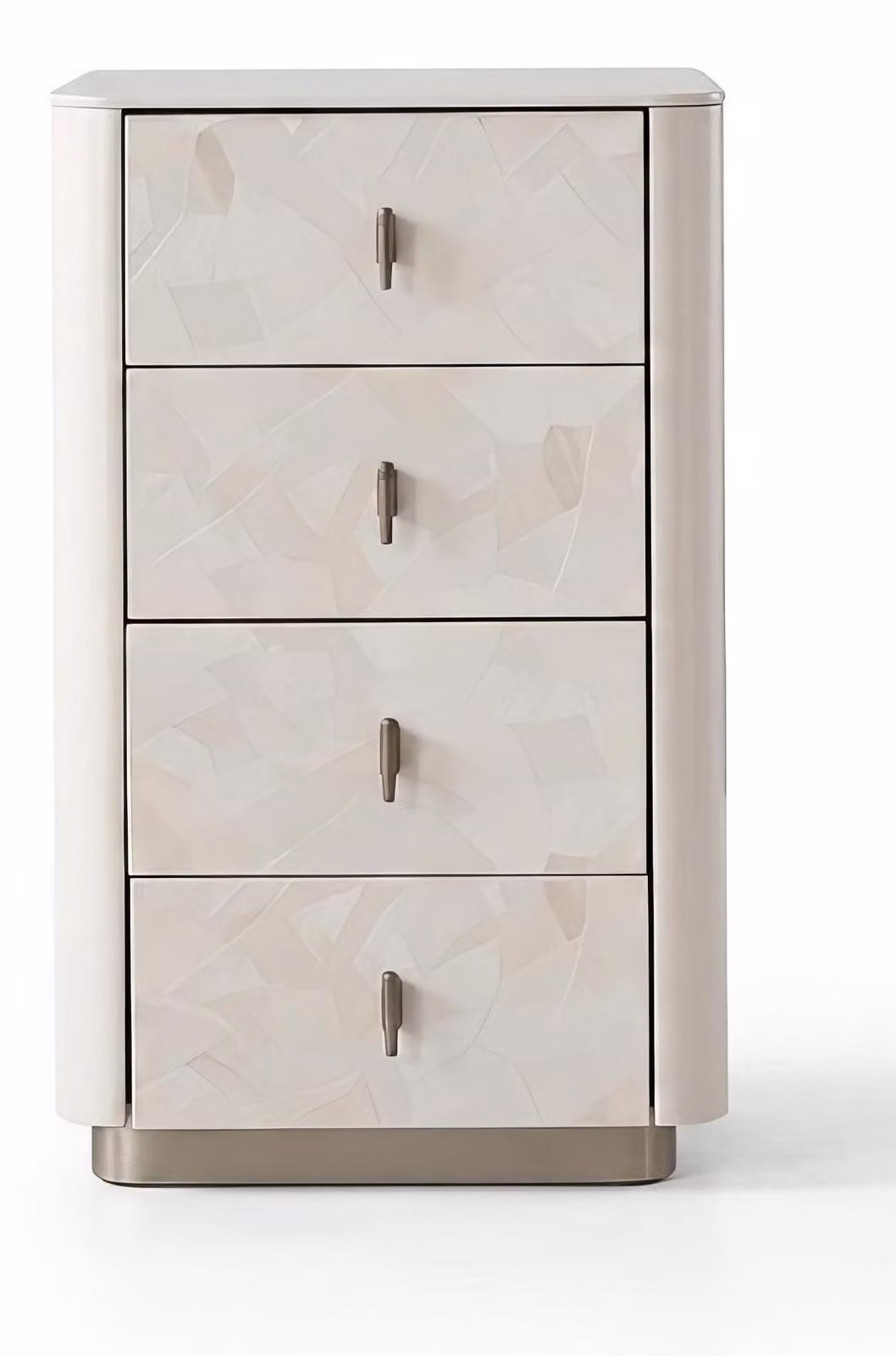 Mobile contenitore alto, design moderno, beige, lussuoso, per camera da letto, con cassetti