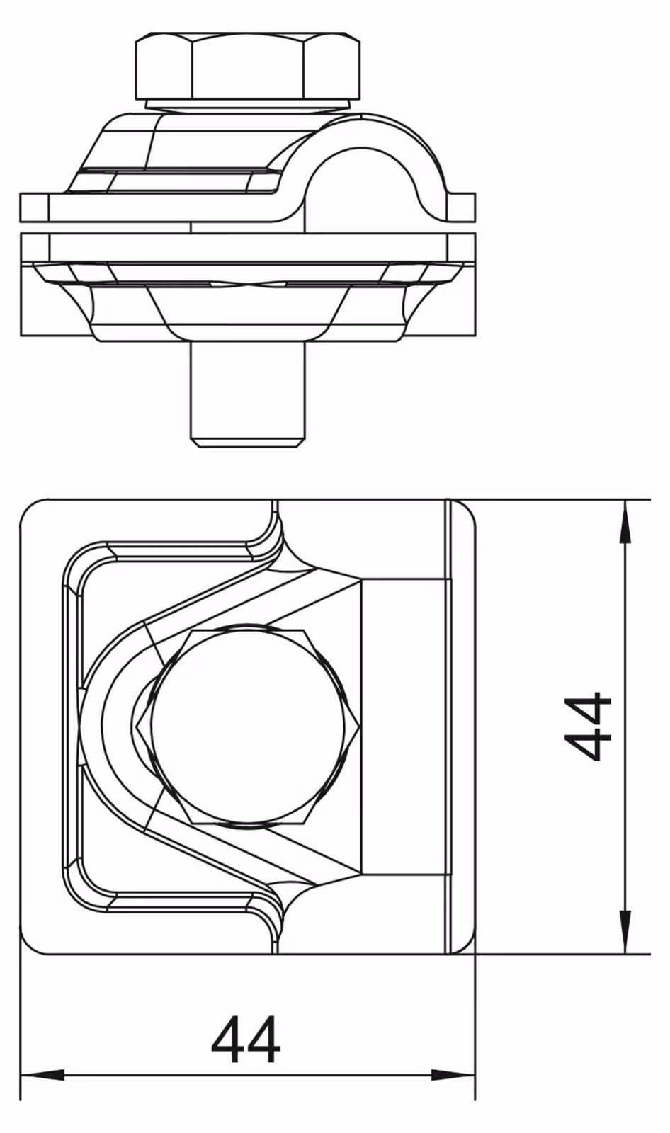 OBO Bettermann Vertr connettore rapido Vario Alluminio 249 8-10 ALU