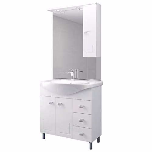1 PZ Di MOBILE BAGNO BIANCO EVA CM.85 COMPLETO
