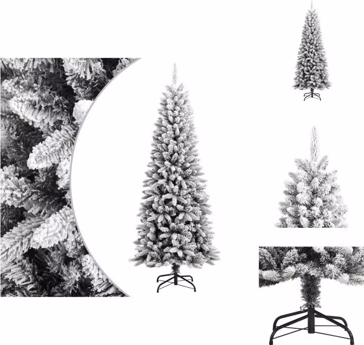 vidaXL Albero di Natale artificiale innevato 180 cm PVC&PE - Alberi di Natale