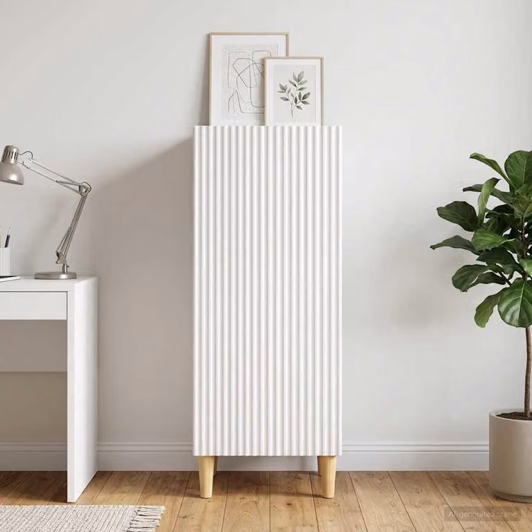 Credenza vidaXL bianca 33 x 34,5 x 90 cm in materiale derivato dal legno