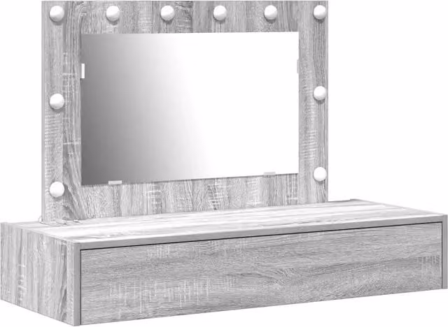 Toeletta moderna in legno multistrato grigio L: 100 cm, P: 40 cm, H: 70 cm – 1