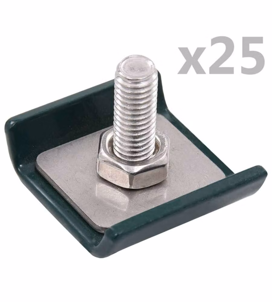 Set di Connettori per Griglie 25 pz Verde