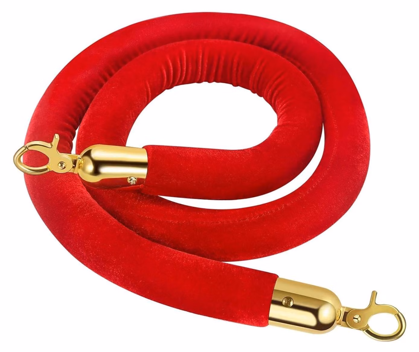 Supporto in velluto, cavo da 1,5 metri, colore rosso, diametro 3,8 cm, confezione da 1 pezzo