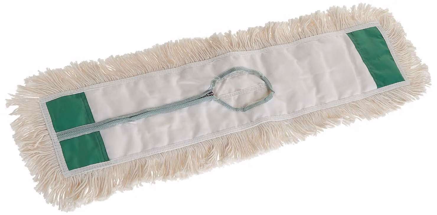 Testina per mop in microfibra, compatibile con DM-24, media, bianca, 1 pezzo