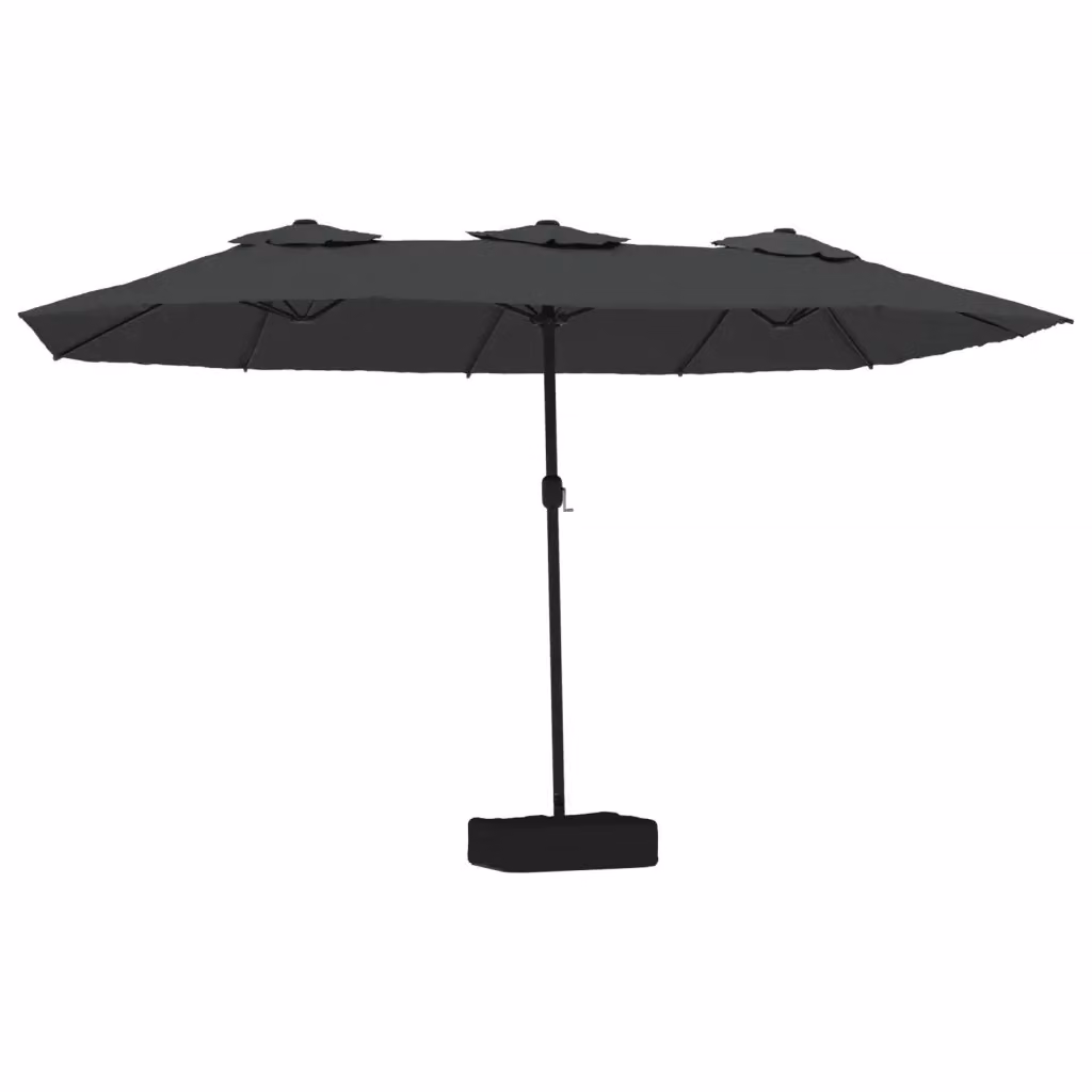 Ombrellone a Doppia Testa con LED vidaXL Antracite L: 449 cm, P: 245 cm, H: 265 cm – 2