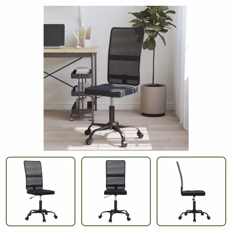 The Living Store Sedia da ufficio in rete nera