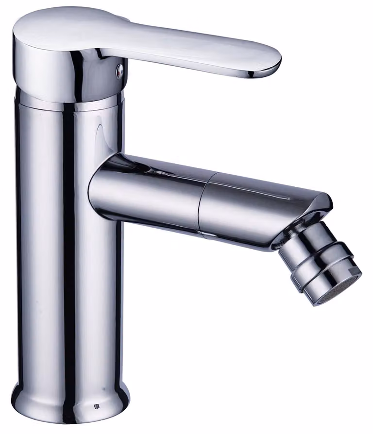Rubinetto bidet DP, confezione singola, colore argento, finitura in legno di quercia