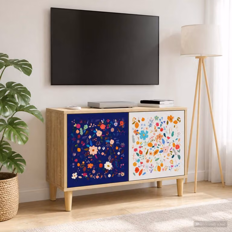 Mobile TV vidaXL MAINZ moderno in legno ingegnerizzato color marrone L 69 cm x P 33 cm x H 50 cm