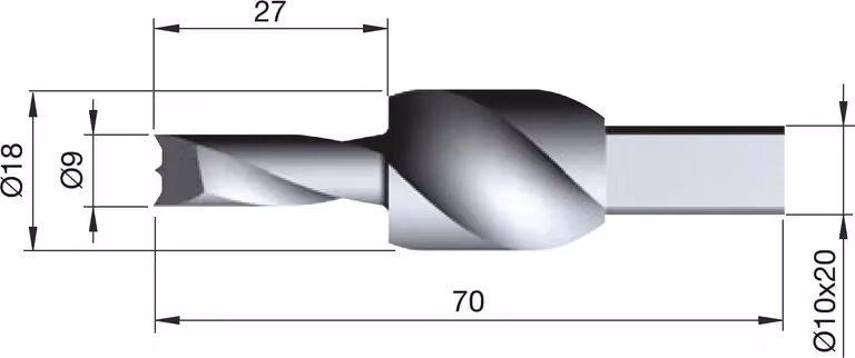 ITALIANA FERRAMENTA Punta a gradini HSS Tris 18/19 mm